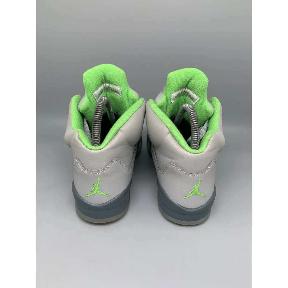 Jordan 5 Retro GS Green Bean Silver Shoes DQ3734-003 Men Sz 6 Women Sz 7.5
